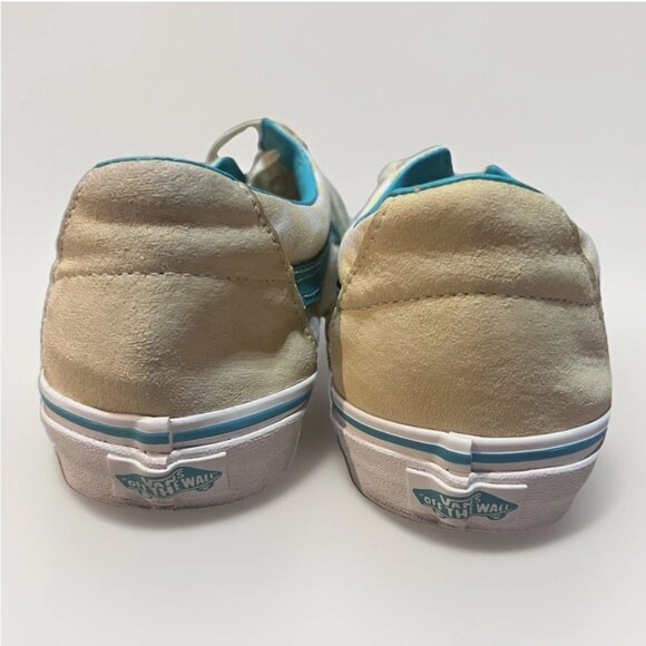 Vans SK8 Low Checkerboard Banana Cream Teal Shoes Mens 11 - Picture 6 of 10